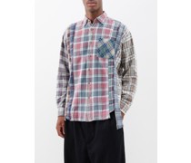 Patchwork Checked Flannel Shirt