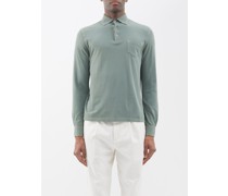 Long-sleeved Cotton-piqué Polo Shirt