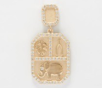 Icon Trio Diamond & 14kt Gold Single Earring