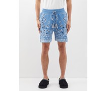 Bandana-jacquard Cotton-blend Shorts