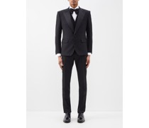 Three-piece Wool-blend Tuxedo Suit