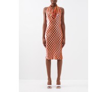 Check Sequinned-georgette Midi Dress