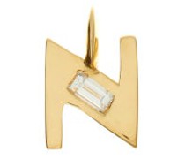 Deco Diamond & 18kt Gold Alphabet N-z Charm
