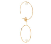 Boucle d'oreille en or Double Rondeur Perlee