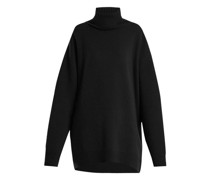 Displaced-sleeve Roll-neck Wool Sweater