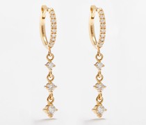Diamond & 14kt Gold Huggie Earrings