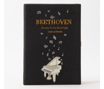Beethoven Embroidered Book Clutch Bag