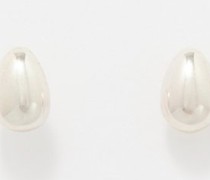Tiny Egg Sterling-silver Earrings