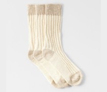Pack Of Three Organic-cotton Blend Socks