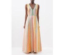 Nellie Striped Linen Maxi Dress