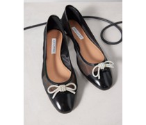 Parisina Mesh And Leather Ballet Flats