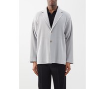 Single-breasted Technical-pleated Blazer