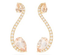 Boucles d'oreille en diamants et morganite Sissi