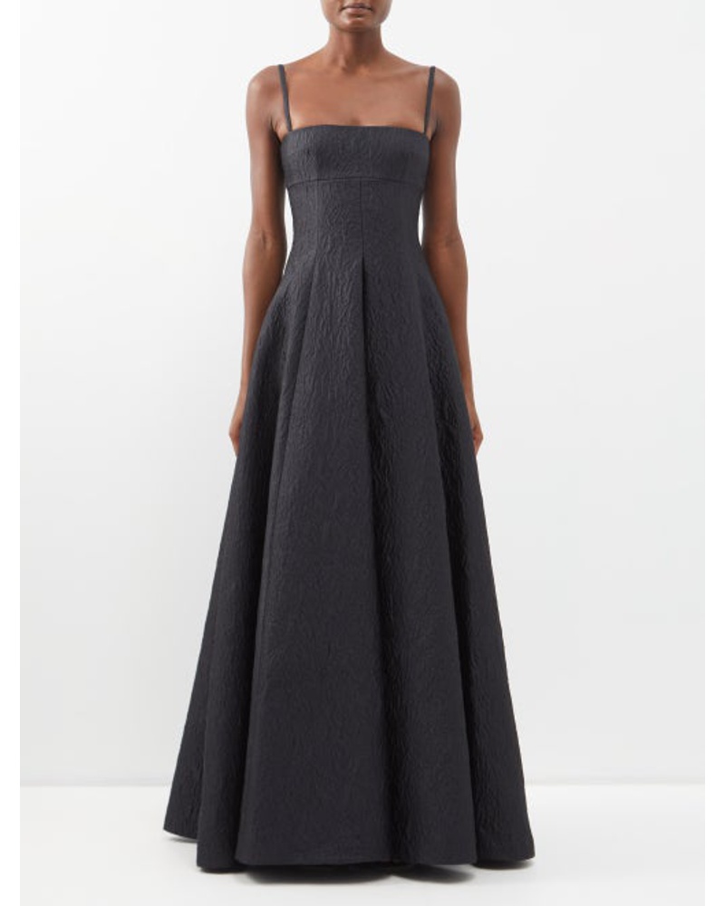 EMILIA WICKSTEAD Damen Oceana Floral-embossed Cloqué Gown EMILIA WICKSTEAD Damen Oceana Floral-embossed Cloqué Gown