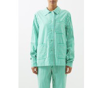 Patch-pocket Striped Cotton Shirt