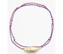 Rainbow Star Sapphire & 14kt Gold Necklace