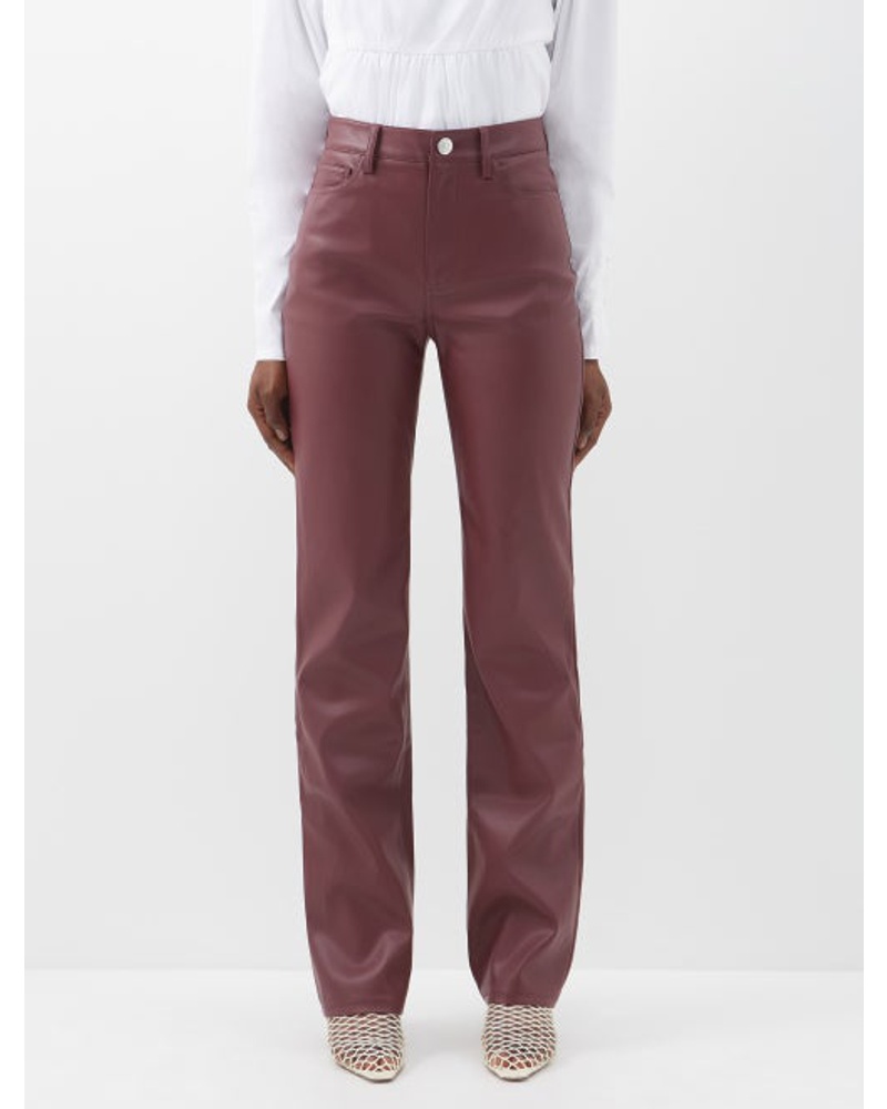 STAUD Damen Chisel Faux-leather Trousers