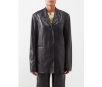 Ariza Faux-leather Blazer