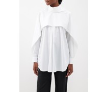 Crest Curved-cape Cotton-blend Shirt