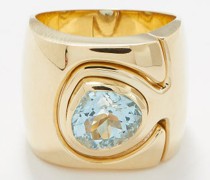 Impetus Aquamarine & 14kt Gold Ring