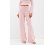 Flared Knit Trousers