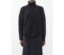 Zoya Cable-knit Cashmere Roll-neck Sweater