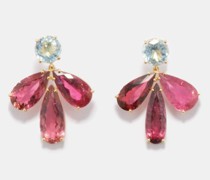 Gemmy Gem Tourmaline & 18kt Gold Earrings