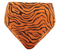 Hutton High-rise Tiger-print Bikini Briefs