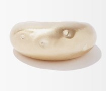 Hammered 14kt Gold Dome Ring