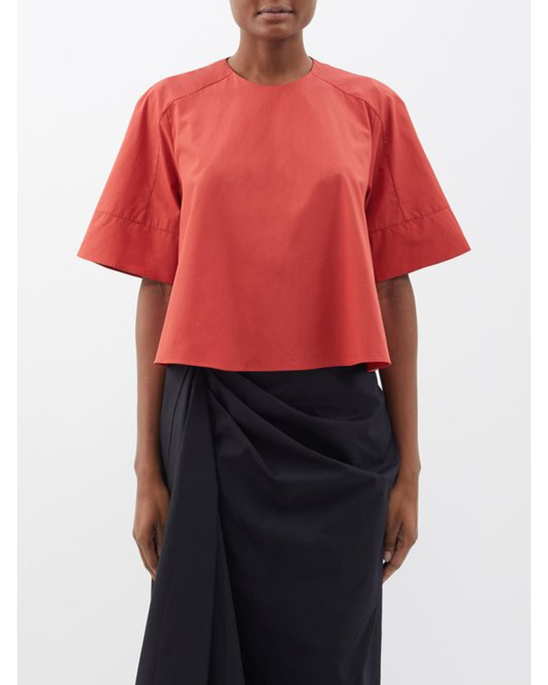 Lee Mathews Damen Posey Wide-sleeve Cotton Top