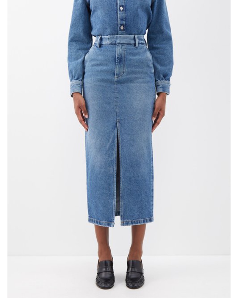 ARMARIUM Damen Lula High-rise Denim Midi Skirt