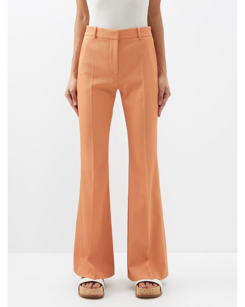 Joseph Damen Aveline Twill Flared-leg Trousers
