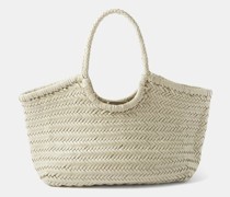 Nantucket Large Woven-leather Basket Bag