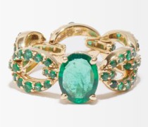 Catena Petite Emerald & 18kt Gold Ring