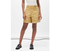 Turn-up Cotton-canvas Bermuda Shorts