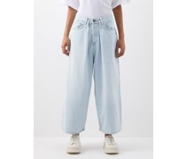 Extra-fold Organic-cotton Wide-leg Jeans