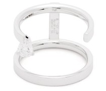 Serti Sur Vide Diamond & 18kt White-gold Ring