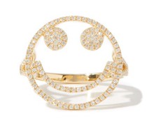 Smile Diamond & 18kt Gold Ring