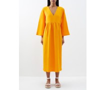 Aviva V-neck Hemp Midi Dress