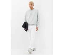 Sweat-shirt en coton mélangé à imprimé logo