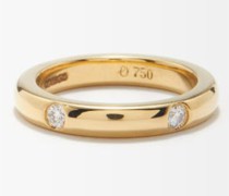 Rounded Diamond & 18kt Gold Ring