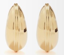 Ridged 18kt Gold-plated Earrings