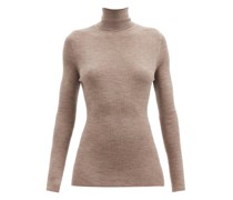 Roll-neck Fine-rib Merino-wool Sweater