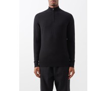 Zip-neck Merino-wool Sweater