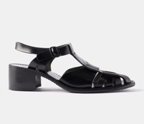 Pesca Cutout Leather Heeled Sandals