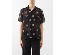 One Up Embroidered Gauze Short-sleeved Shirt