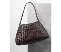 Santa Rosanna Small Woven-leather Shoulder Bag