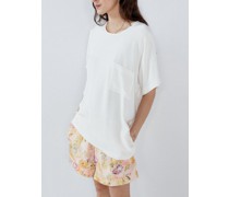 Acid Floral-print Elasticated-waist Silk Shorts