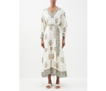 Camilla Floral-print Cotton-poplin Midi Dress