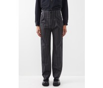 Abdou Striped Wool-blend Trousers